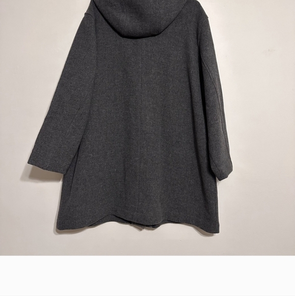 Eddie Bauer Women’s Wool Hooded Overcoat Jacket Size XXL Grey - Picture 5 of 6